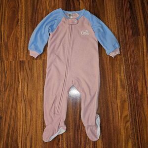 5 For $25 Gerber Blue and Pink Cutie Fleece Footie Baby Size 12 Months